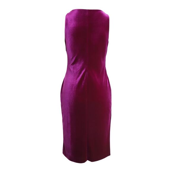 Pre Loved Ralph Lauren Vintage Velvet Wrap Dress Women purple Dresses - Picture 3 of 8